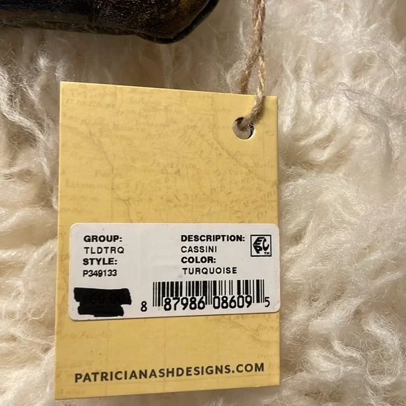 Patricia Nash Turquoise Cassini Zipper Clutch. - Picture 4 of 7